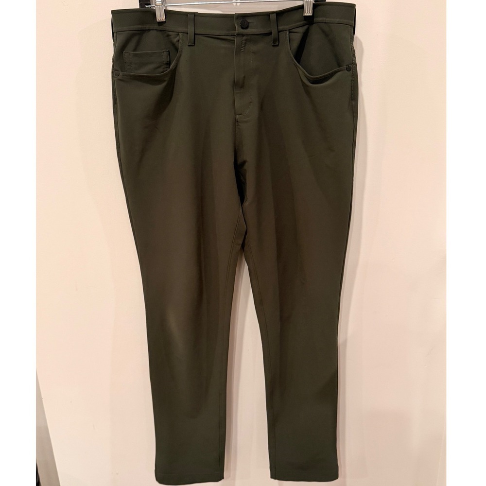 Public Rec Workday Pants Mens 36x34 Dark Olive Green Stretch Chino Trousers